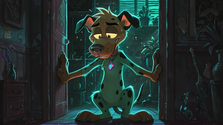 Dalmatian Anthro Character with Neon Fur