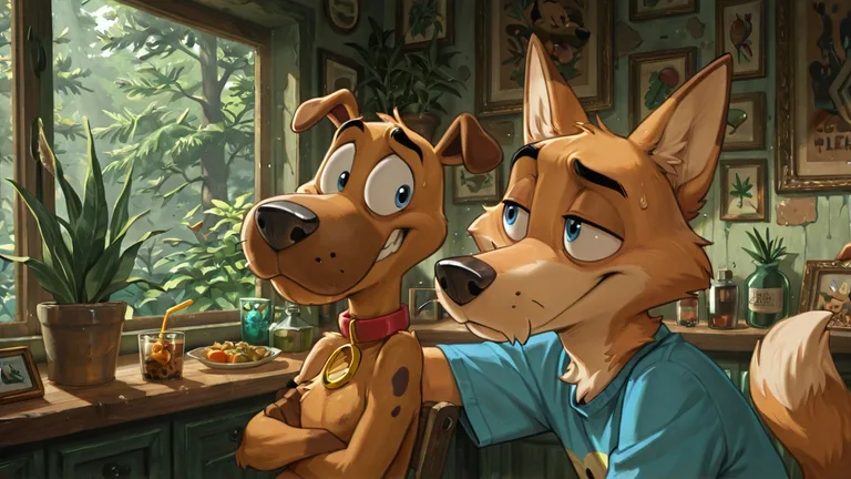 Courage the Cowardly Dog Stoned with Scooby Fox