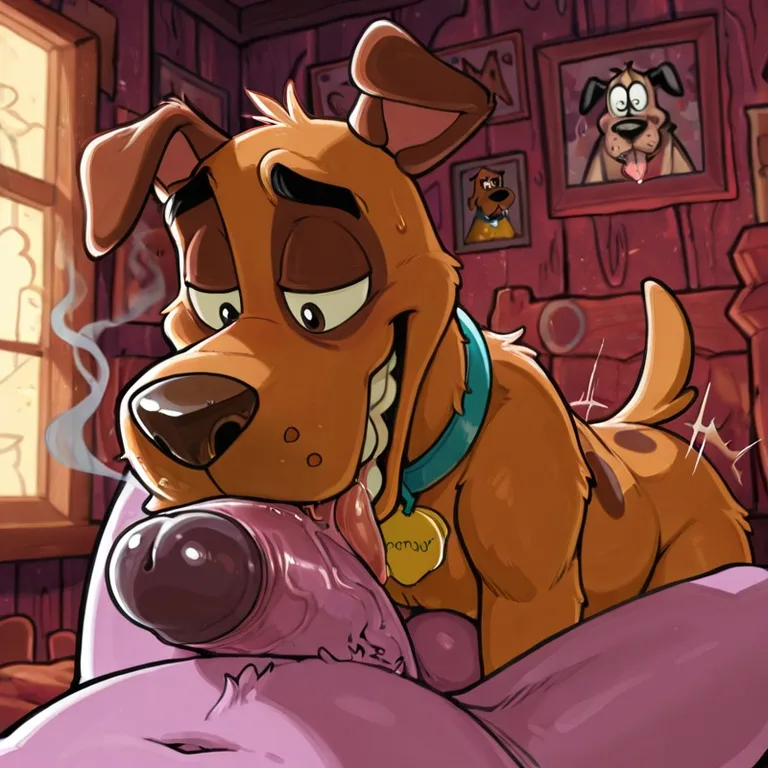 Courage the Cowardly Dog: Stoner Seduction Sexy Gay Male Nude Anthro Toony