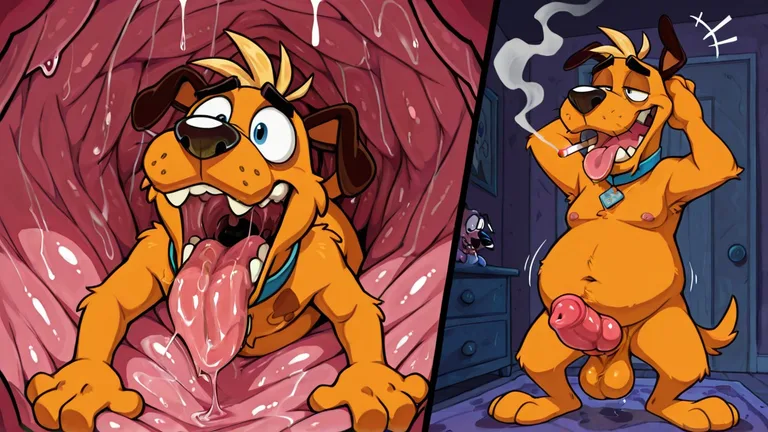 Courage the Cowardly Dog Stoner Scene Male