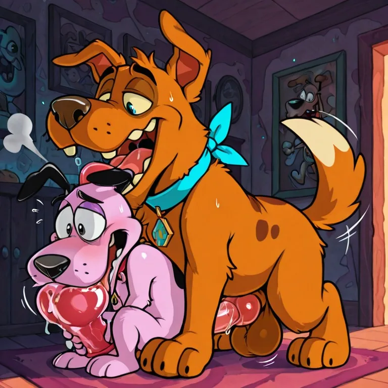 Courage the Cowardly Dog in 90s Toon Style
