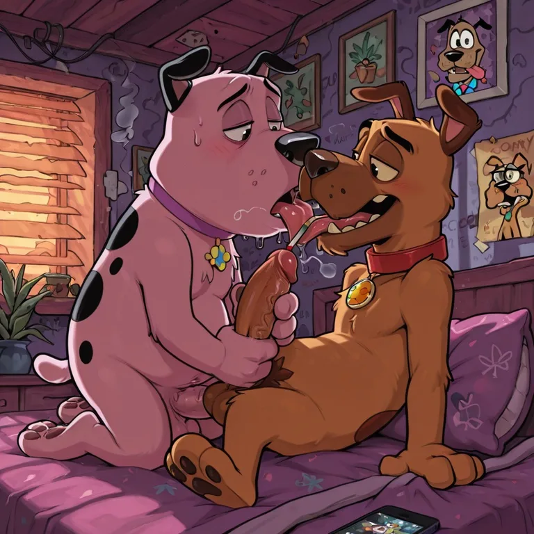 Courage the Cowardly Dog in Stoner Romance Sexy Toony Male