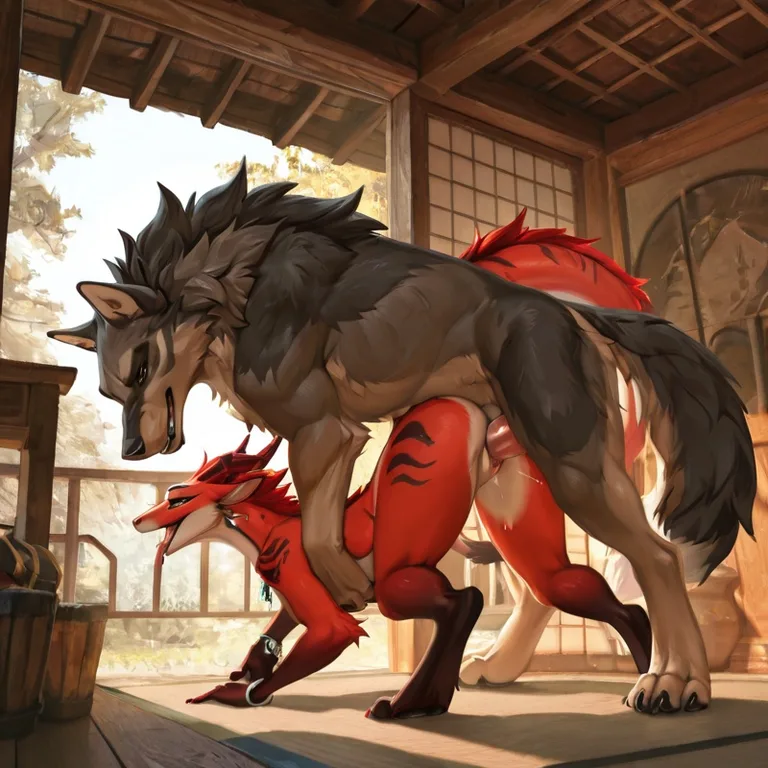 Wolf and Dragon Intimate Encounter
