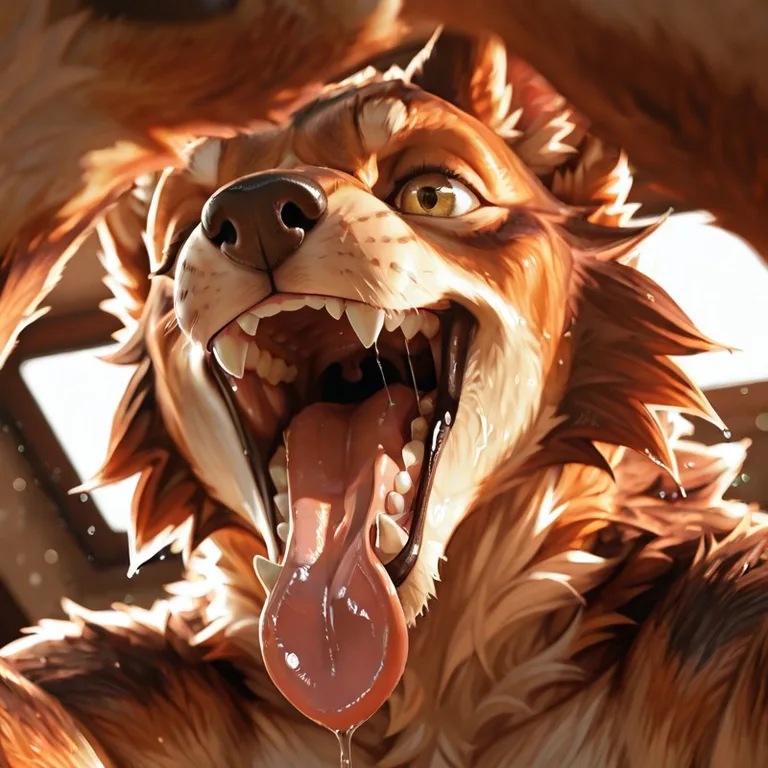 Canine Close-Up Open Mouth Portrait