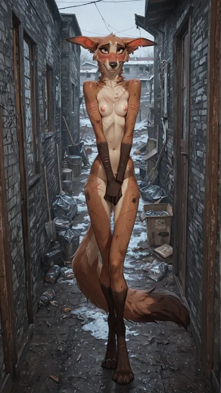 Homeless Borzoi in Abandoned Building