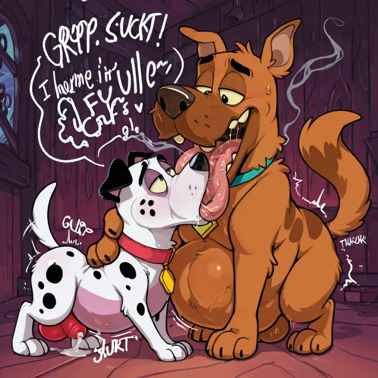 Courage the Cowardly Dog in Surreal Scene