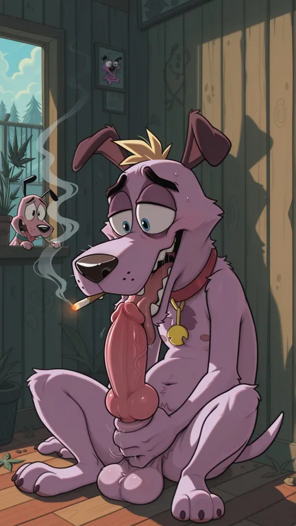 Courage the Cowardly Dog: Stoned Canine in 90s Toon Style