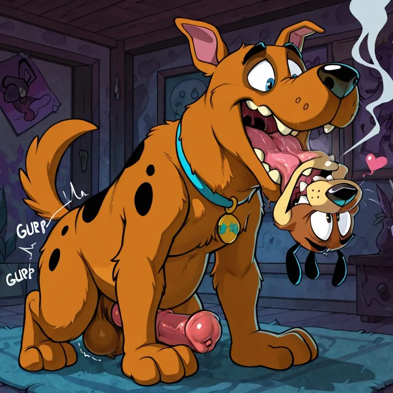Courage the Cowardly Dog in 90s Toon Style Stoned