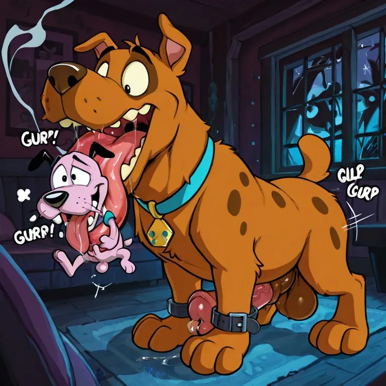 Courage the Cowardly Dog in Stoner Scene Toony