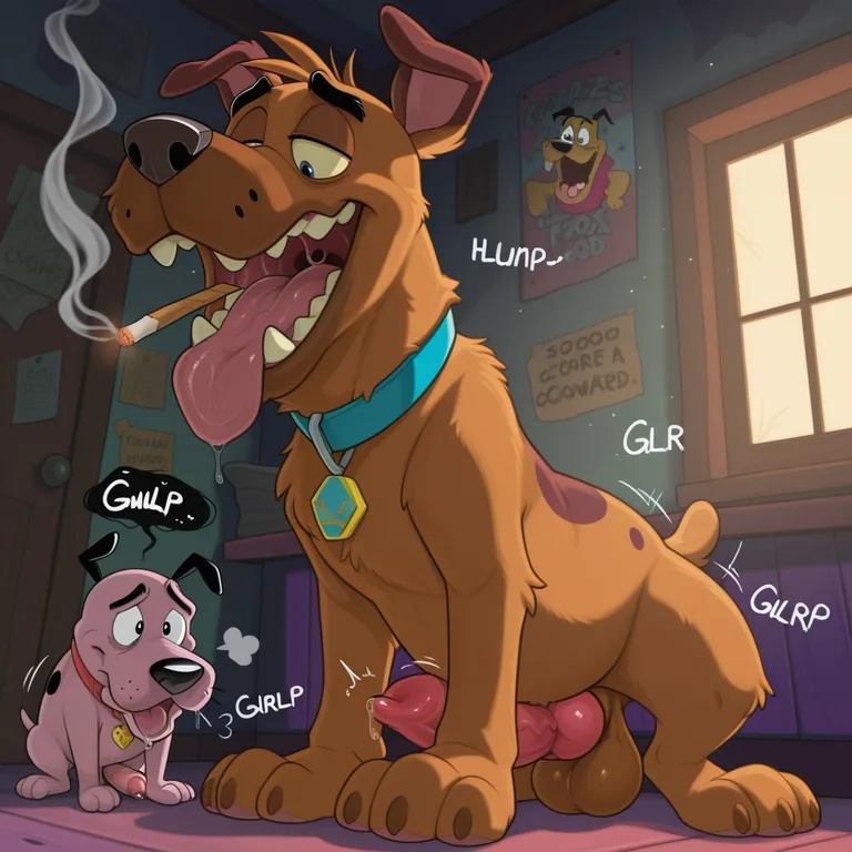 Courage the Cowardly Dog Stoner Portrait Swallowing