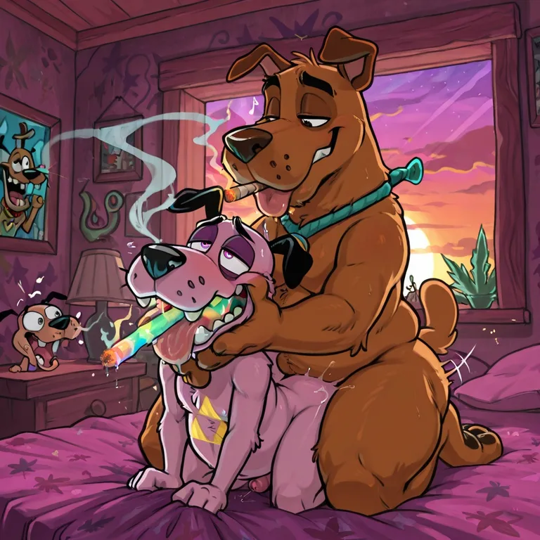 Courage the Cowardly Dog Embracing Stoner Lifestyle