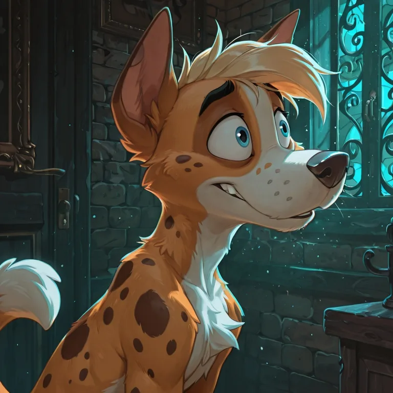 Anthro Courage the Cowardly Dog Fox Lupin