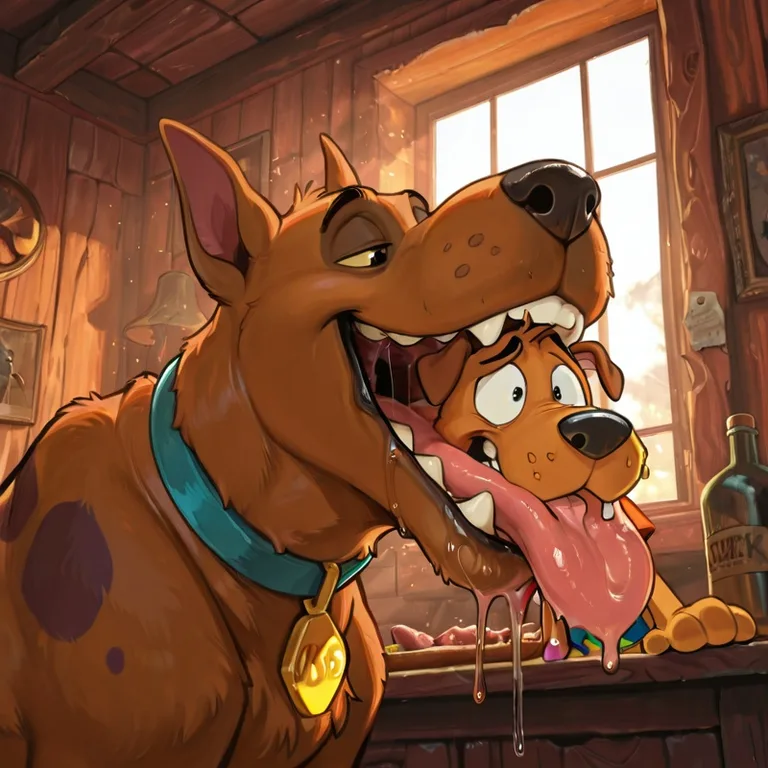 Scooby-Doo Engulfed by Courage