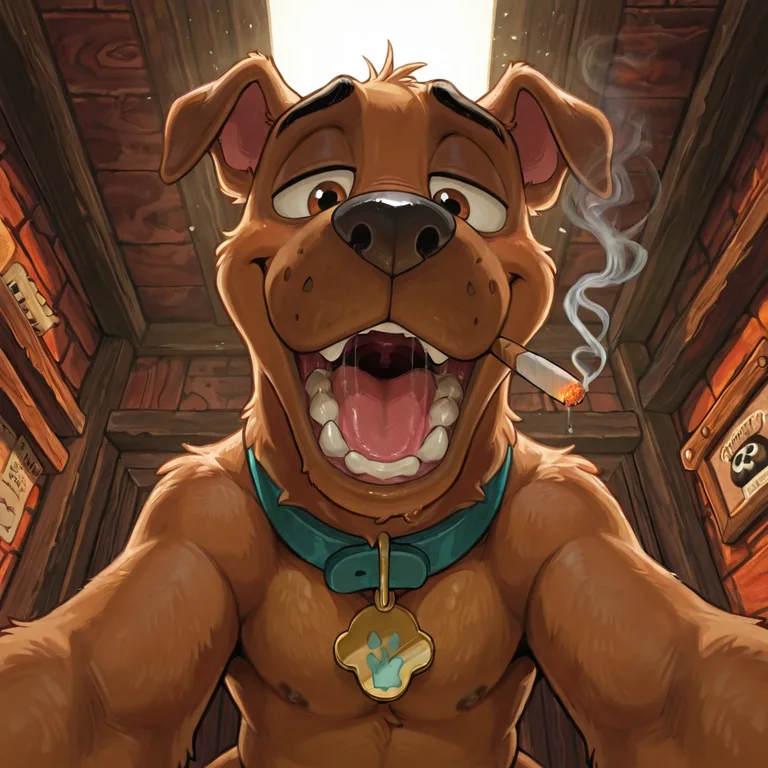 Courage the Cowardly Dog and Scooby-Doo Smoking Marijuana