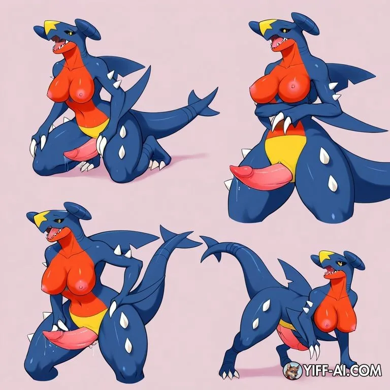 A Garchomp Morph in Mid-Transformation