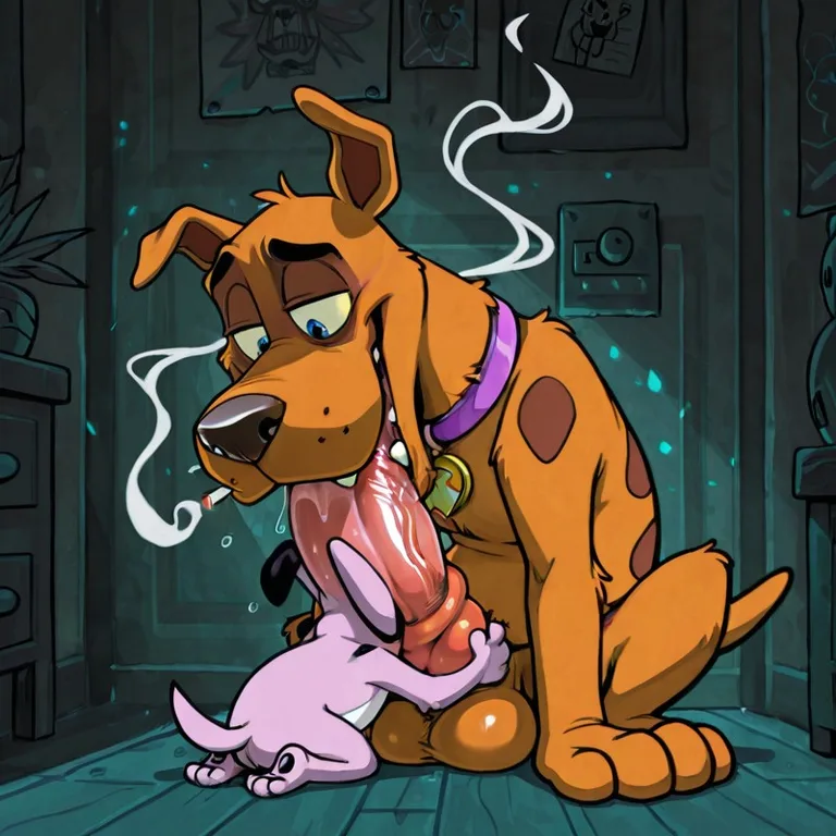 Courage the Cowardly Dog Stoner Scene Swallowing Courage The Cowardly Dog