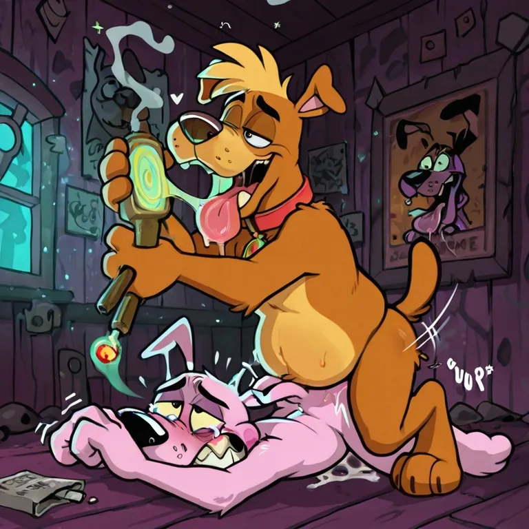 Foxy Anthro Trio in Passionate Embrace
