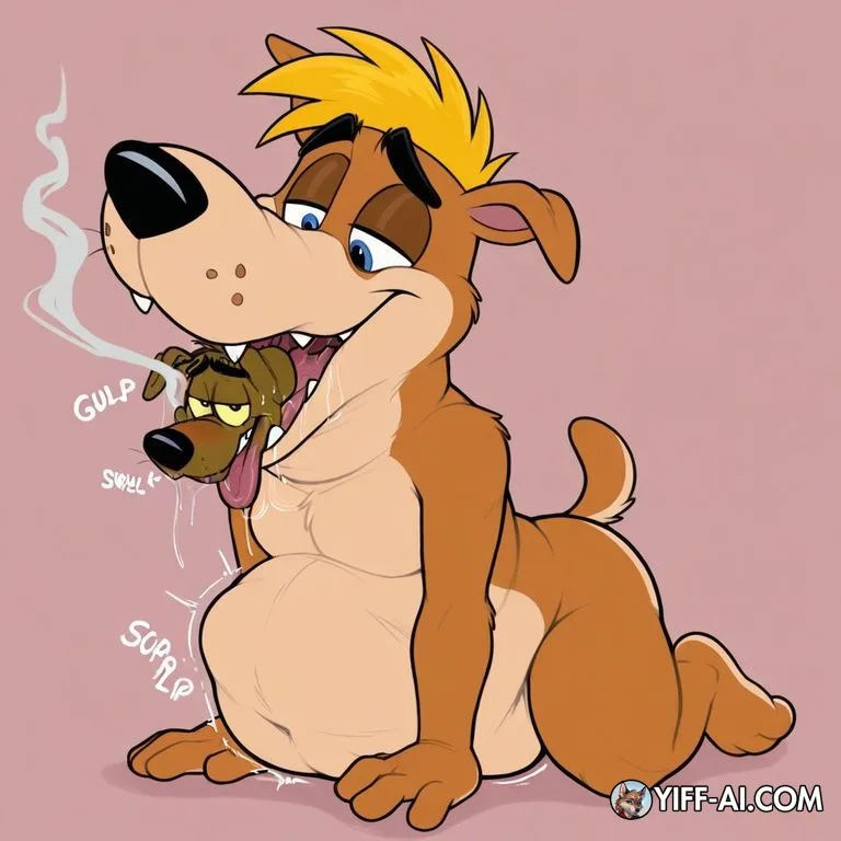 Anthro Dogs Enjoying Marijuana Together