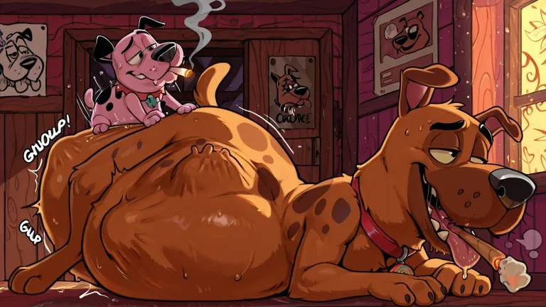 Courage the Cowardly Dog in Naughty Stoner Scene