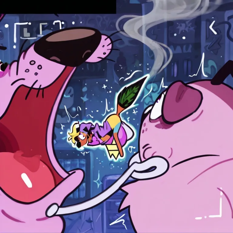 Courage the Cowardly Dog Stoned with Scooby-Doo