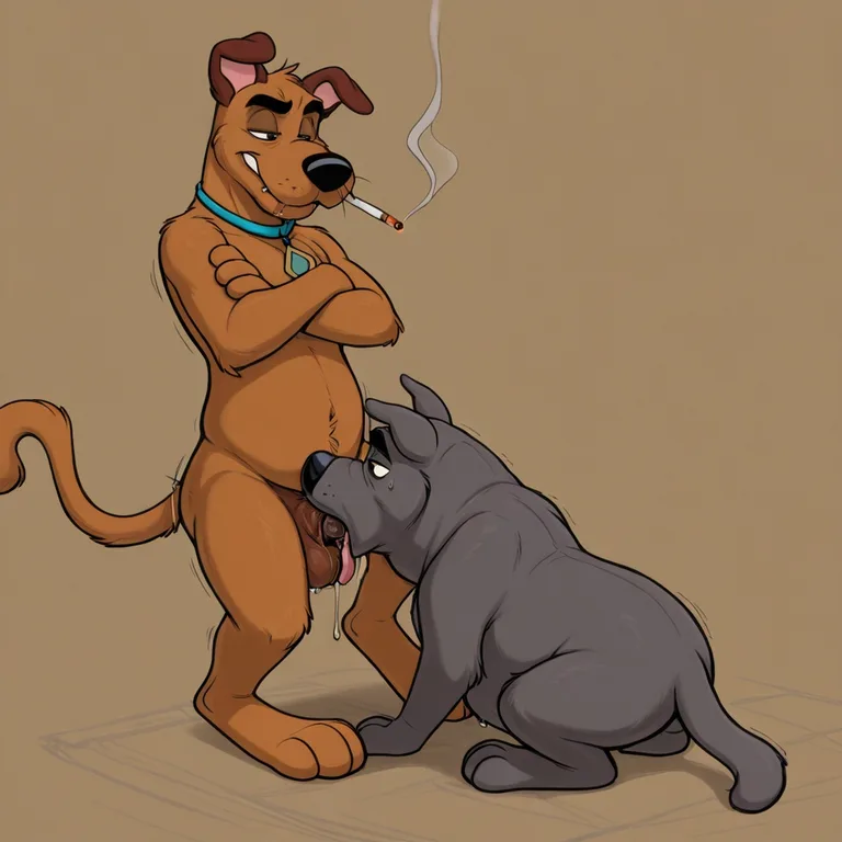 Courage and Scooby-Doo Smoking Marijuana