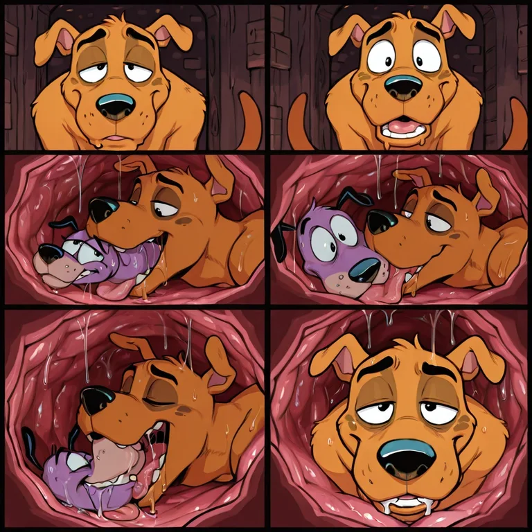 Scooby Doo and Courage Swallowing Viewer