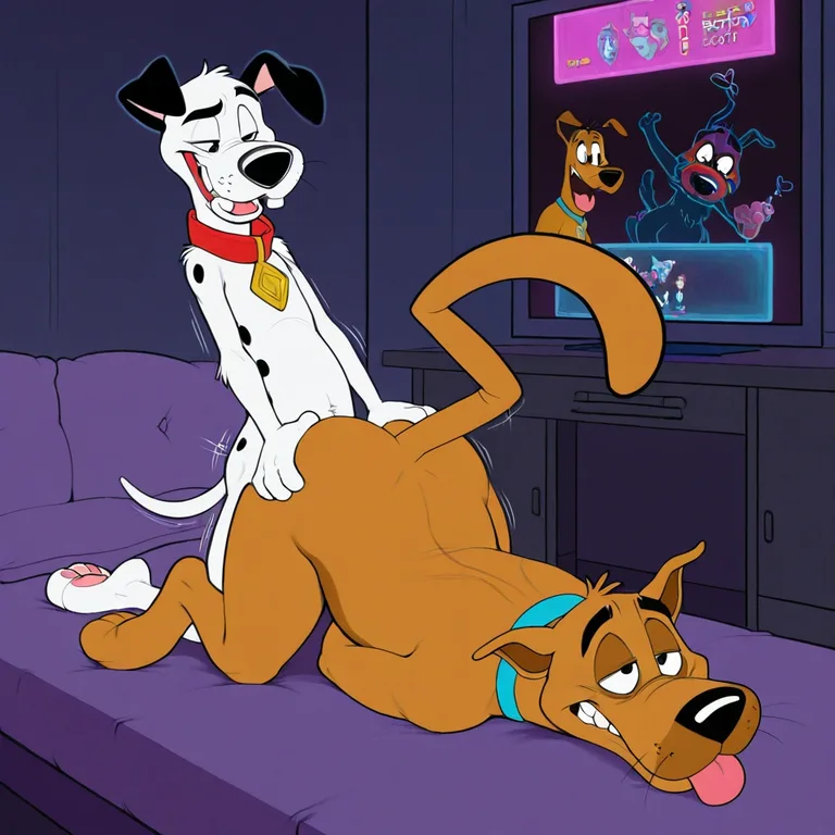 Animated Canines in Playful Romp