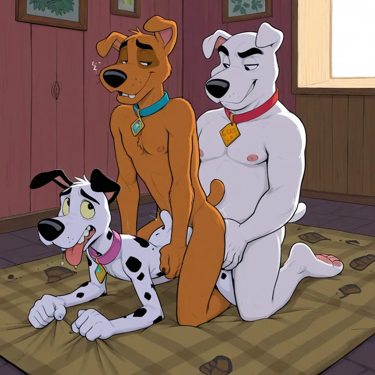 Courage and Scooby in Animated Adventure