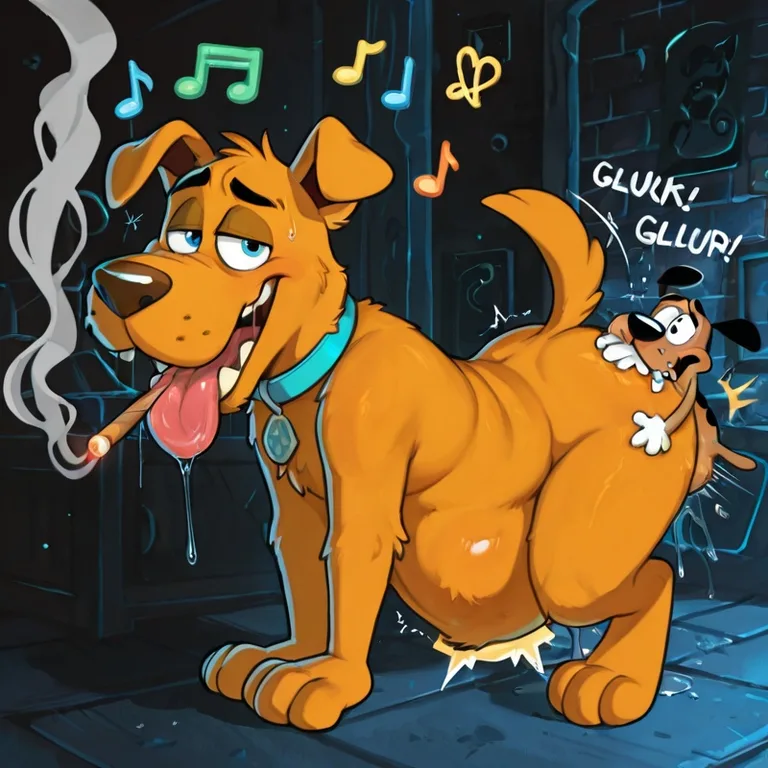 Courage the Cowardly Fox and Scooby Doo Nude Gay Vore Orgy