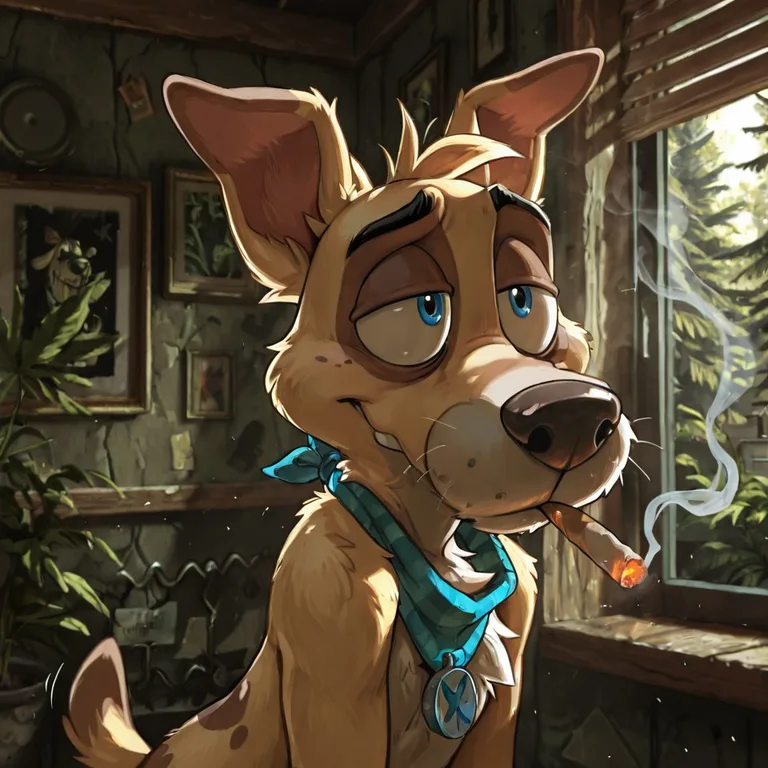 Courage the Cowardly Dog as Stoned Blonde Toon