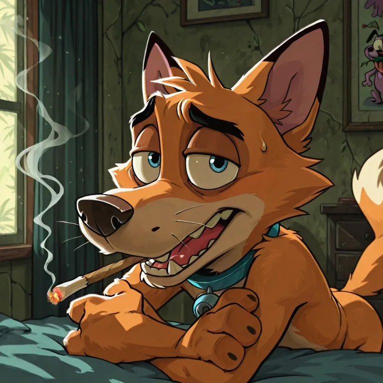 Blonde Courage the Cowardly Dog Stoner