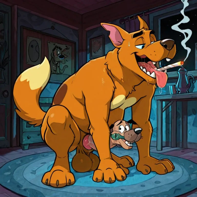 Courage the Cowardly Dog: Toony Anthro Scene