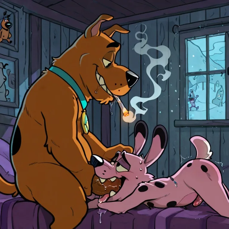 Courage the Cowardly Dog Smoking Marijuana