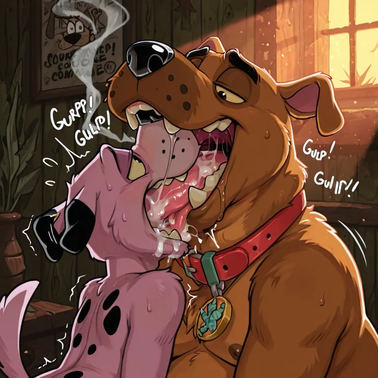 Courage the Cowardly Dog Stoned and Kissing