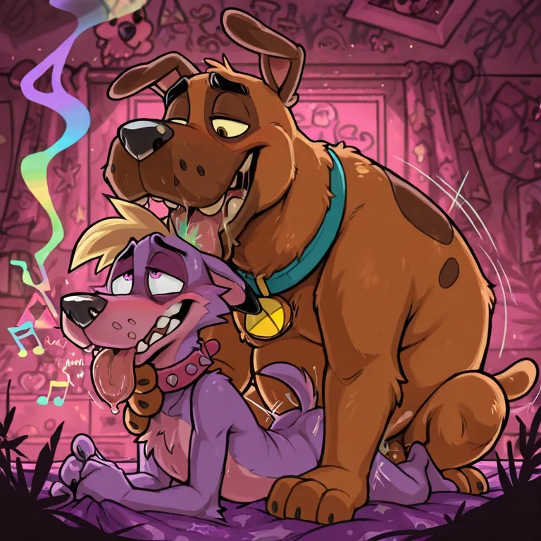 Courage the Cowardly Dog and Scooby-Doo Stoned and Smoking