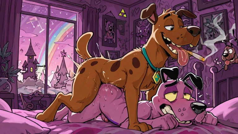 Courage the Cowardly Dog in Romantic Scene