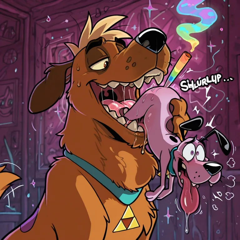 Courage the Cowardly Dog and Scooby-Doo Stoned Together