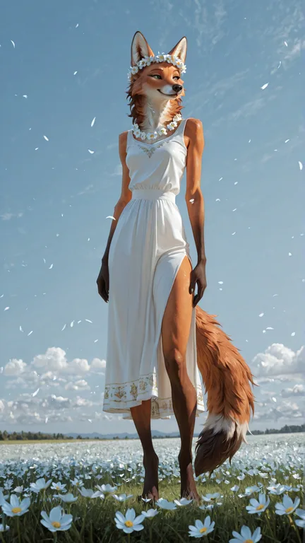 Maned Wolf in Traditional Ukrainian Dress