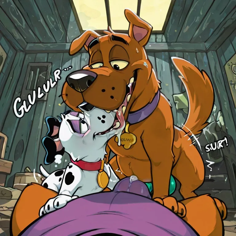 Courage the Cowardly Dog in Sensual Scene