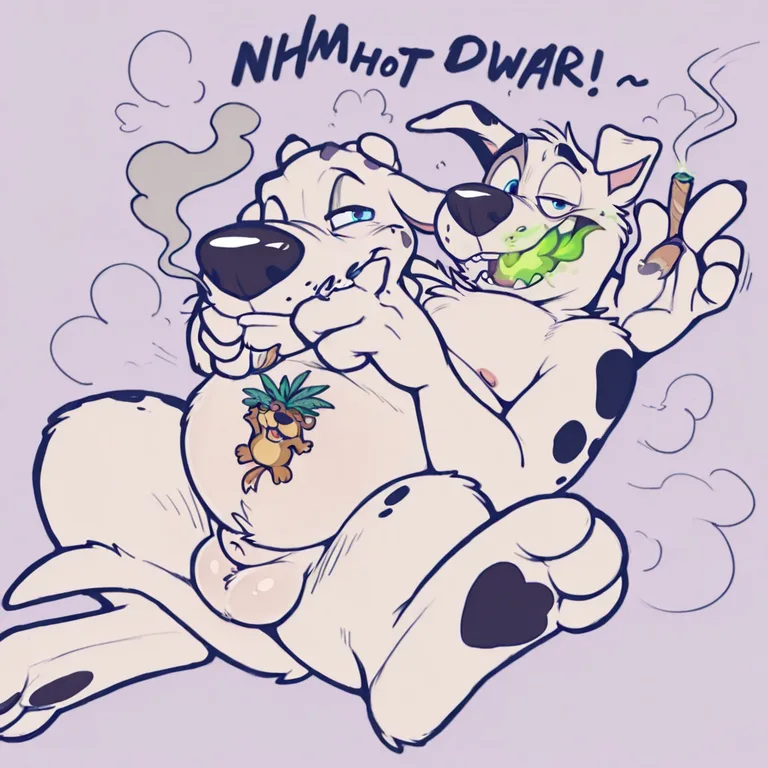 A Dalmatian Fox Otter Blows Smoke Rings