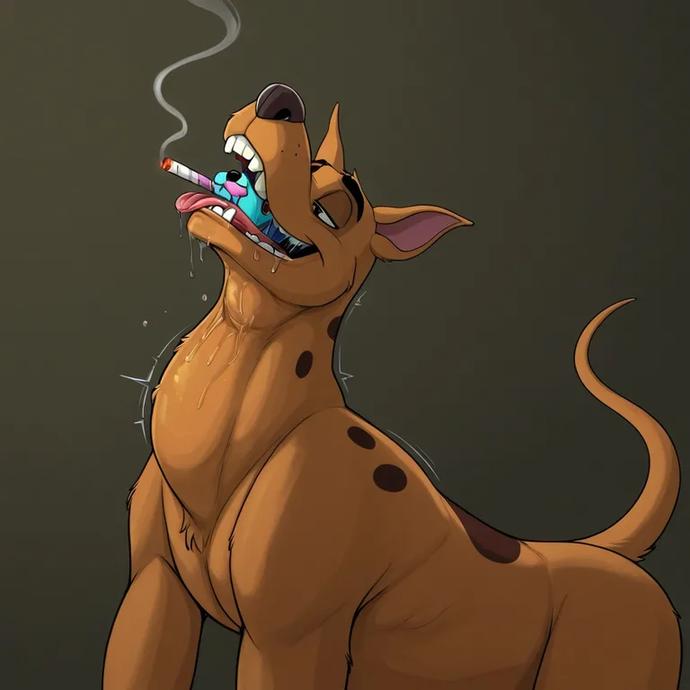 Courage the Cowardly Dog Smoking with Scooby Doo