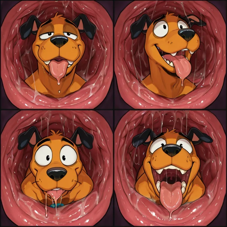 Scooby Doo and Courage Swallowing Viewer