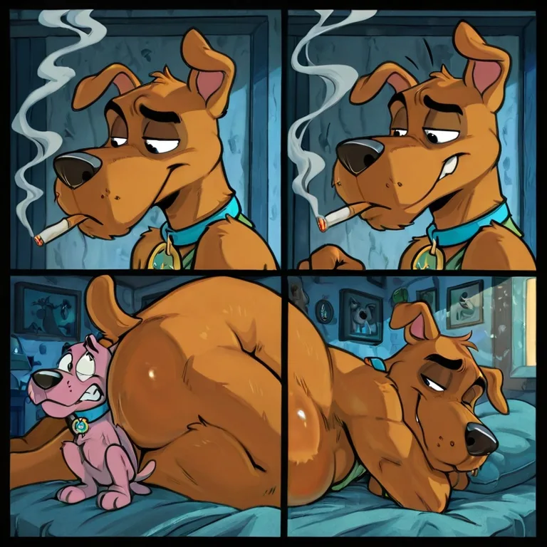Courage the Cowardly Dog Stoned with Friends