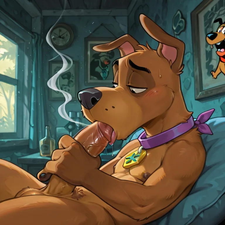 Courage the Cowardly Dog Enjoying Stoner Shenanigans