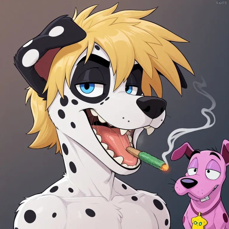 Courage the Cowardly Dog Dalmatians Smoking Marijuana