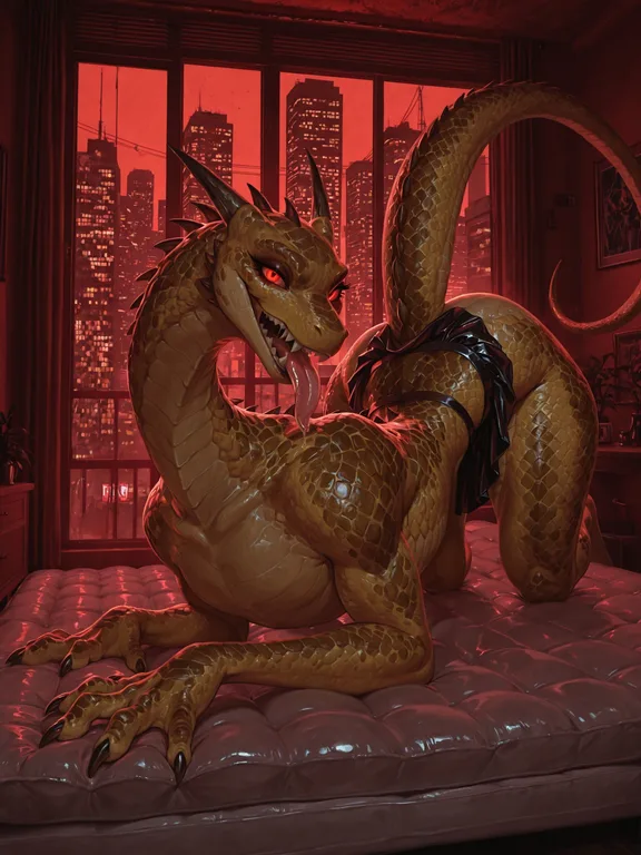 solo, monster, quadruped, feral, female, black and_yellow_sc