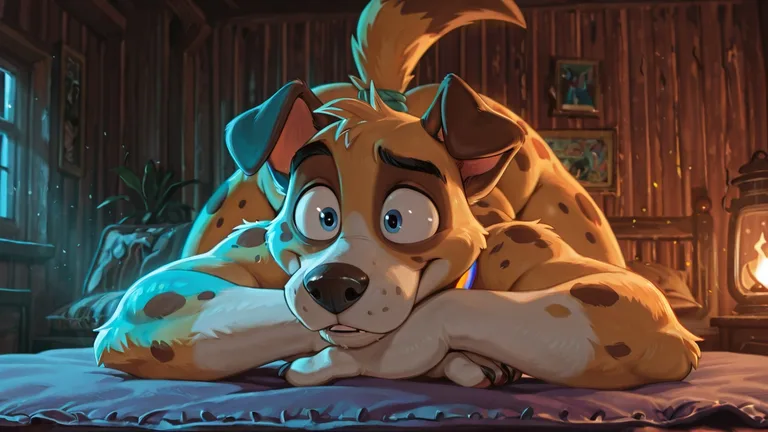 Anthro Courage the Cowardly Dog Fox Lupin