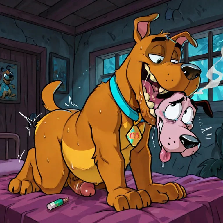 Scooby Doo Swallowing Courage The Cowardly Dog