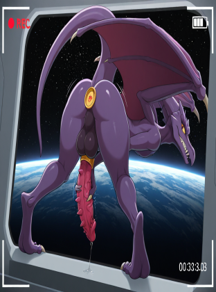 Alien Masturbating in Outer Space