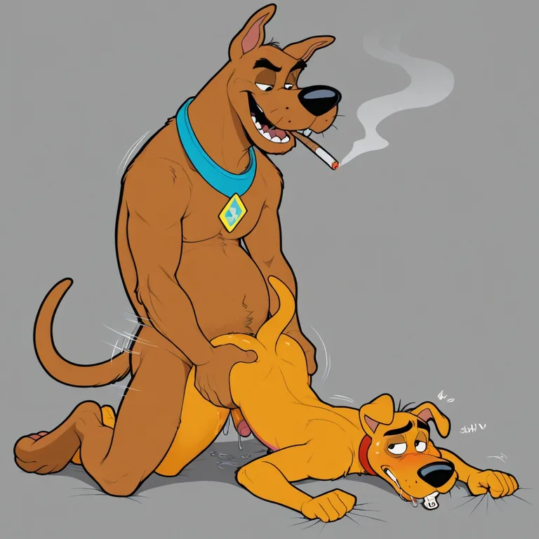 Courage and Scooby-Doo Smoking Marijuana